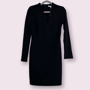 NWT- Alexia Admor New York Long Sleeve Black Dress- Size S